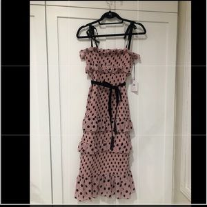 Fiorella midi polka dot dress
